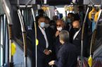 بازدید زاکانی از اتوبوس‌های برقی و ون‌های ویژه جانبازان و معلولان