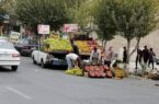 برخورد با سدمعبر وانتی‌ها در تهران