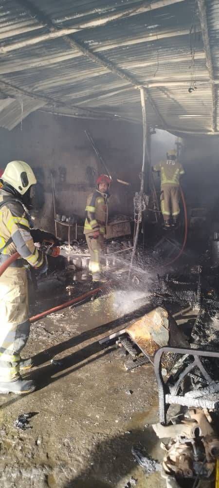 آتشسوزی در کارگاه شارژ سیلندرهای گاز مایع در شهرک مسعودیه