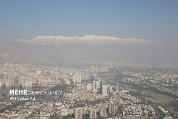 کیفیت هوای تهران در شرایط ناسالم است