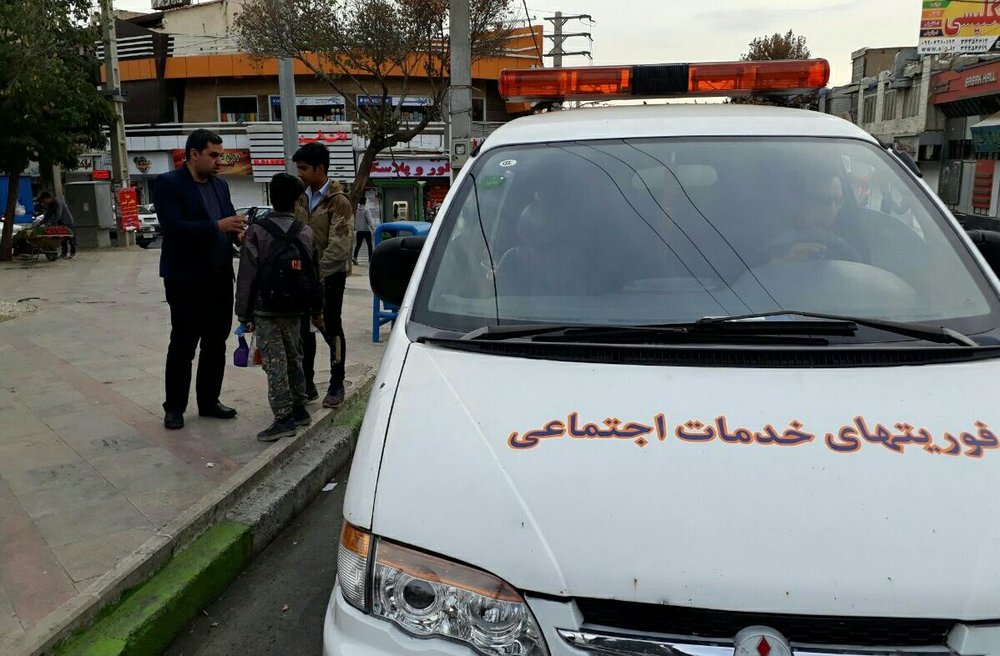 برخورد بدون اغماض با عوامل کشیدن یک زن توسط گشت فوریت‌های اجتماعی