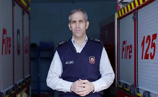 حریق ساختمان ۷ طبقه در حال ساخت در خیابان سردار جنگل تهران