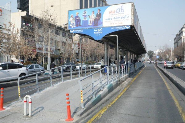 بازسازی فوری ایستگاههای بیآرتی خط ۳ خیابان آیت پس از اغتشاشات